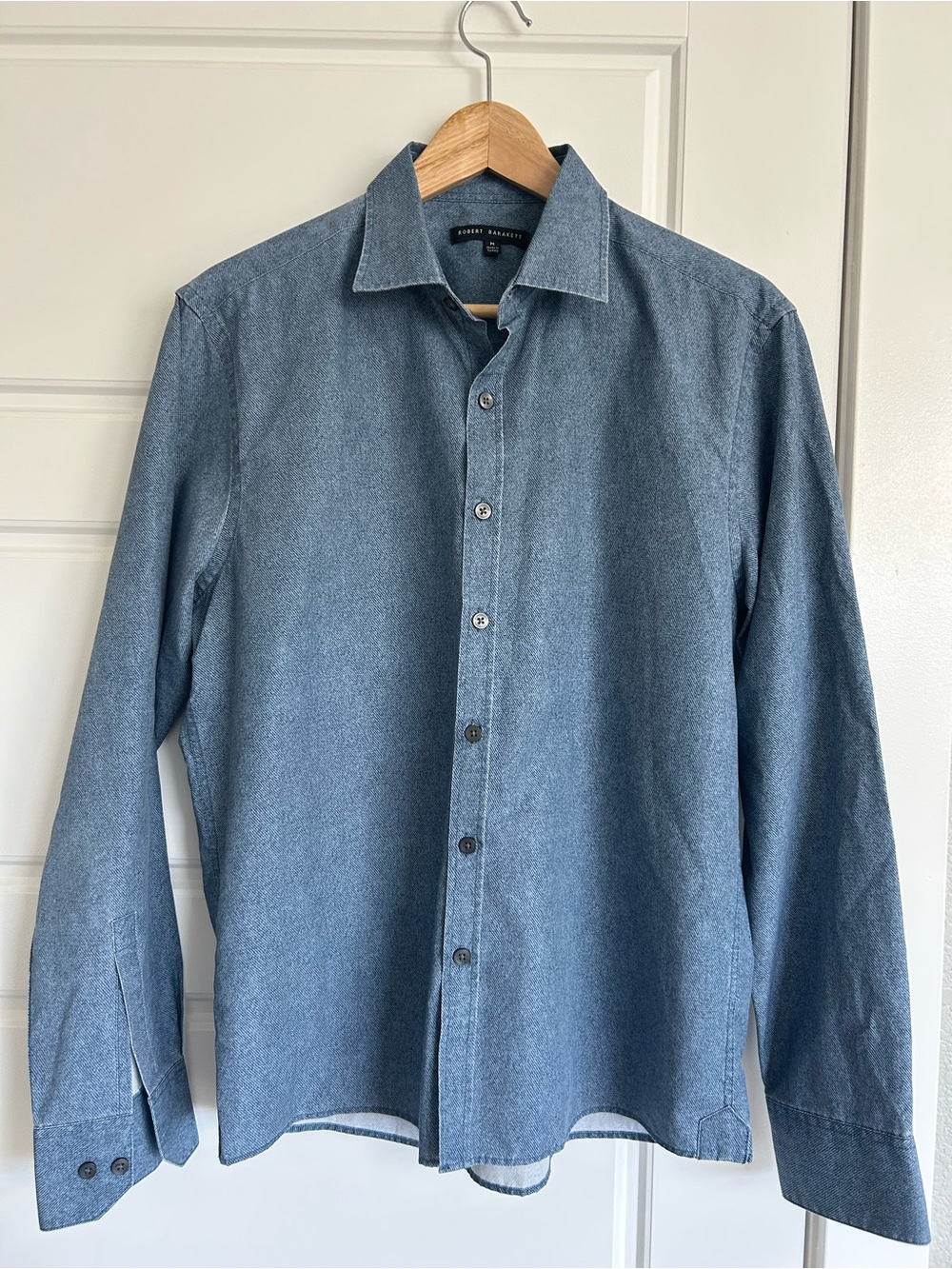 Robert Barakett Denim-Style Button-Front Shirt - Blue